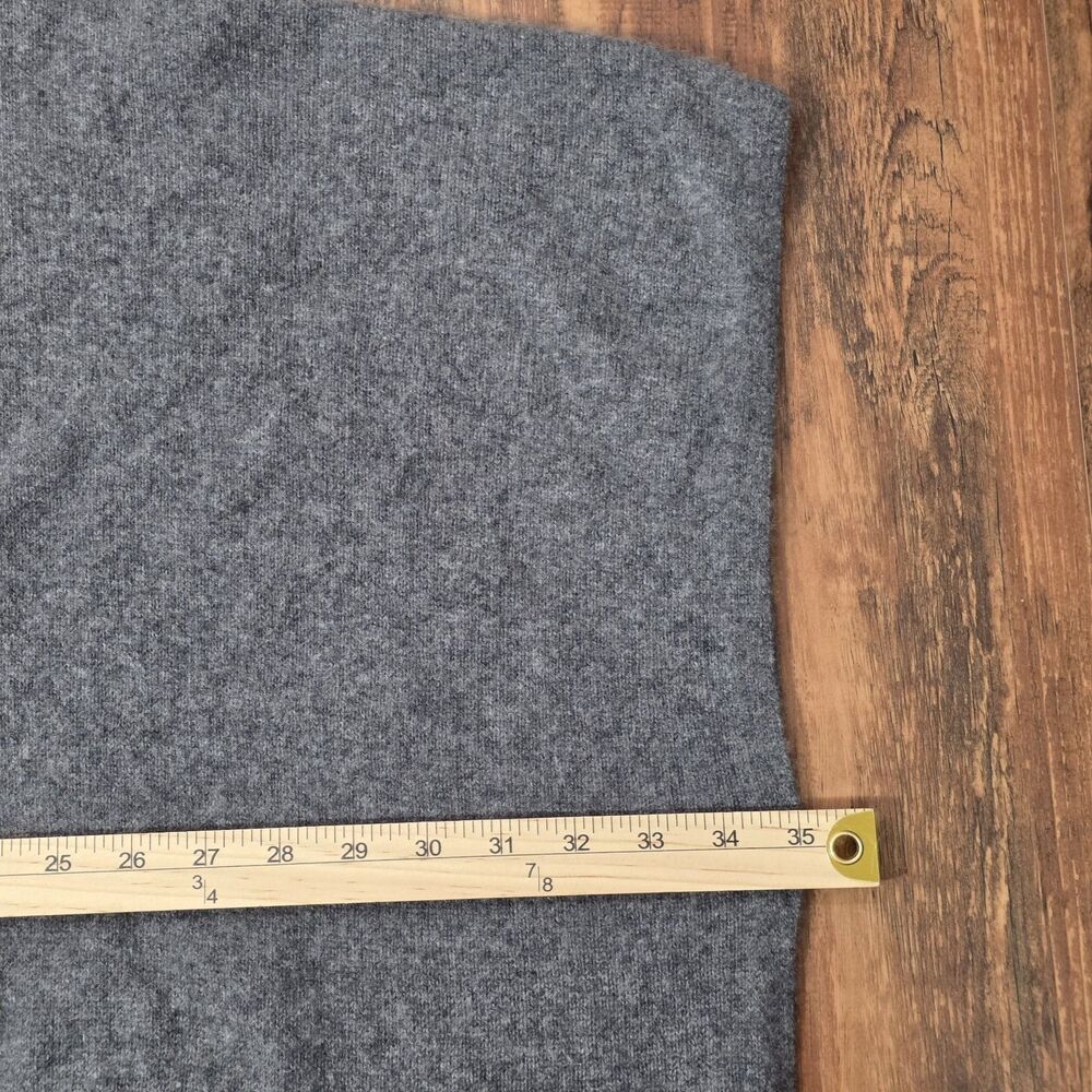 Nordstrom Women Gray Cashmere Poncho Cardigan Open Front Oversized Pockets - Picture 11 of 12